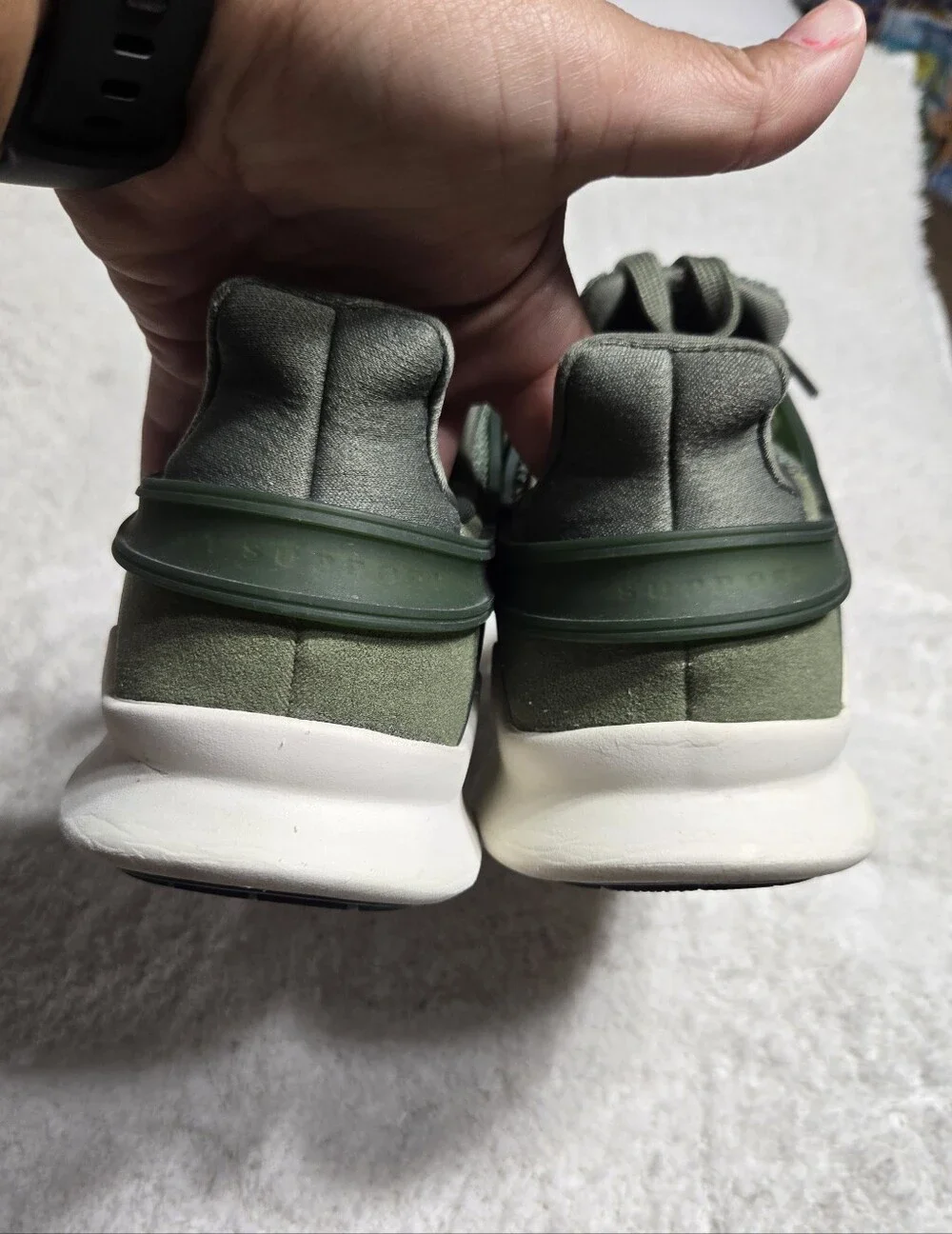 Adidas Women's EQT Support ADV 'Olive White' Sz 8.5